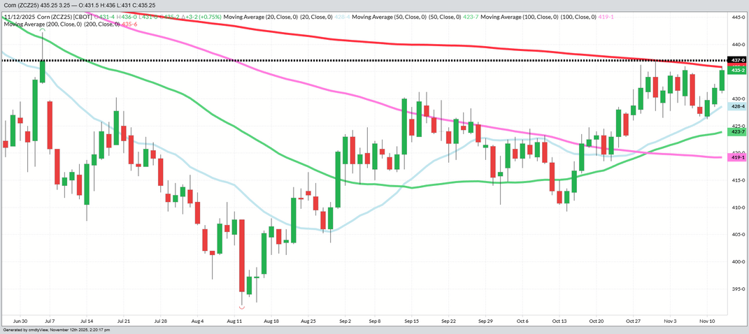 December Corn – Daily (Funds Short 300 MBU)