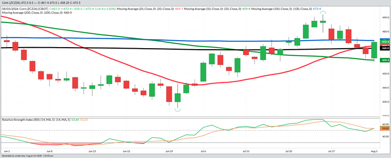 December Corn – Daily