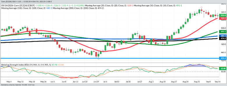 December Corn – Daily